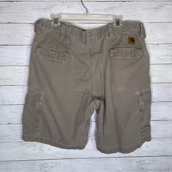 Carhartt Tan Brown Khaki Cargo Shorts - Picture 3 of 4